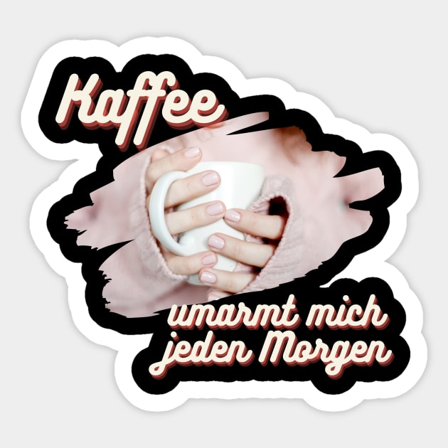 Kaffee Umarmung Espresso Tasse Sticker by Maggini Art